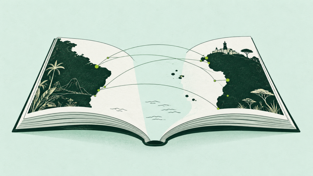 Livro aberto liga as margens do Atlântico no radar Livros de Lá e de Cá